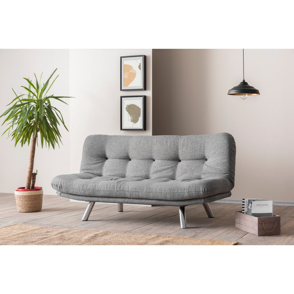 Misa Small Sofabed - Trosjed na razvlačenje u svijetlo sivoj boji slika 2