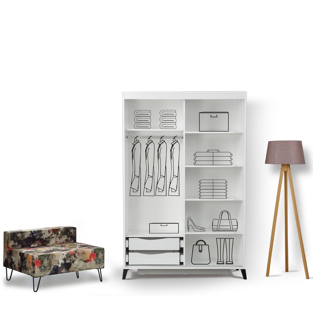 Pasific Home Fuga 140 - Bijela Ormar slika 2