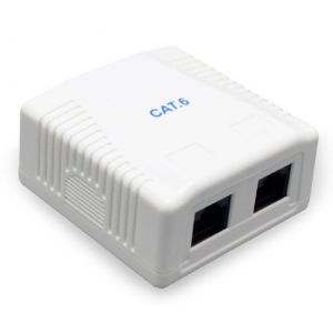 NCAC-2U6-01 Gembird CAT6 UTP 2-port skutija za površinsku montažu za RJ45