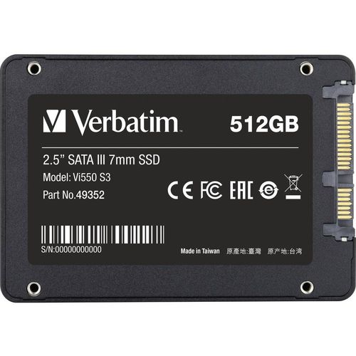 Verbatim  512 GB unutarnji SATA SSD 6.35 cm (2.5 '') SATA 6 Gb/s maloprodaja 49352 slika 4