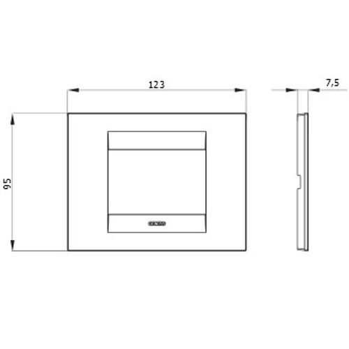 GEWISS GW16403TB Chorus, GEO dekorativna maska 3M, bela slika 2