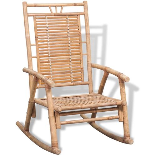 Vrtna stolica za ljuljanje od bambusa slika 11
