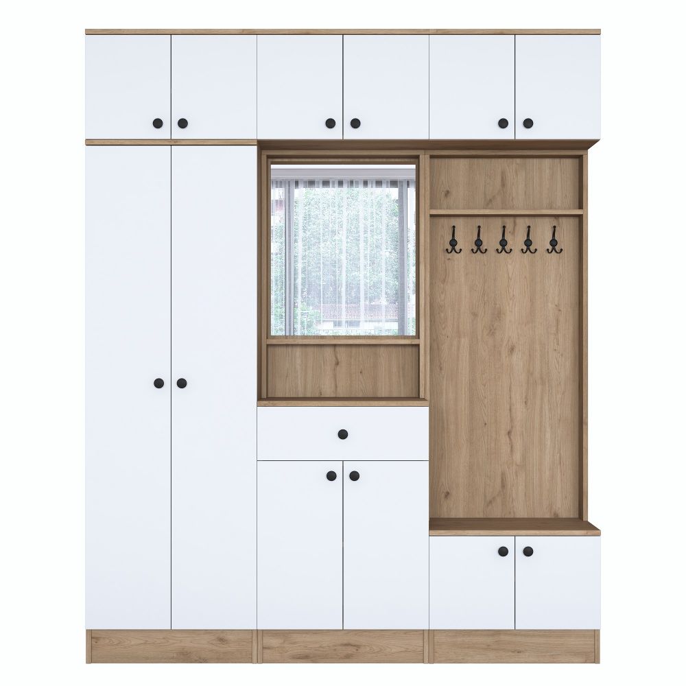 Hall stand EA108 - 2428, bijela i orah boja slika 8