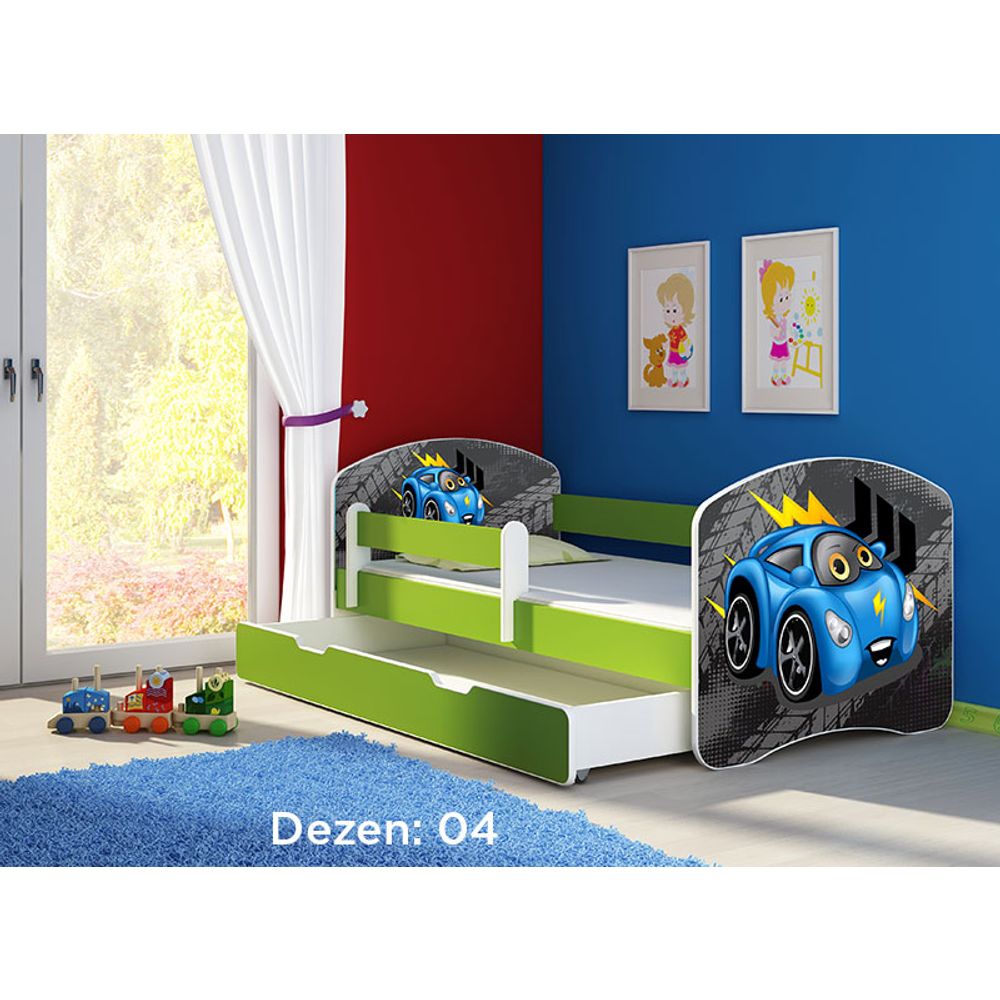 ACMA Dječiji krevet Acma II sa ladicom Green - 160x80cm - Dezen 04 slika 2