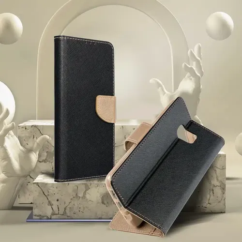 Fancy Book futrola za XIAOMI Redmi 13c / POCO C65 crna / zlatna slika 4