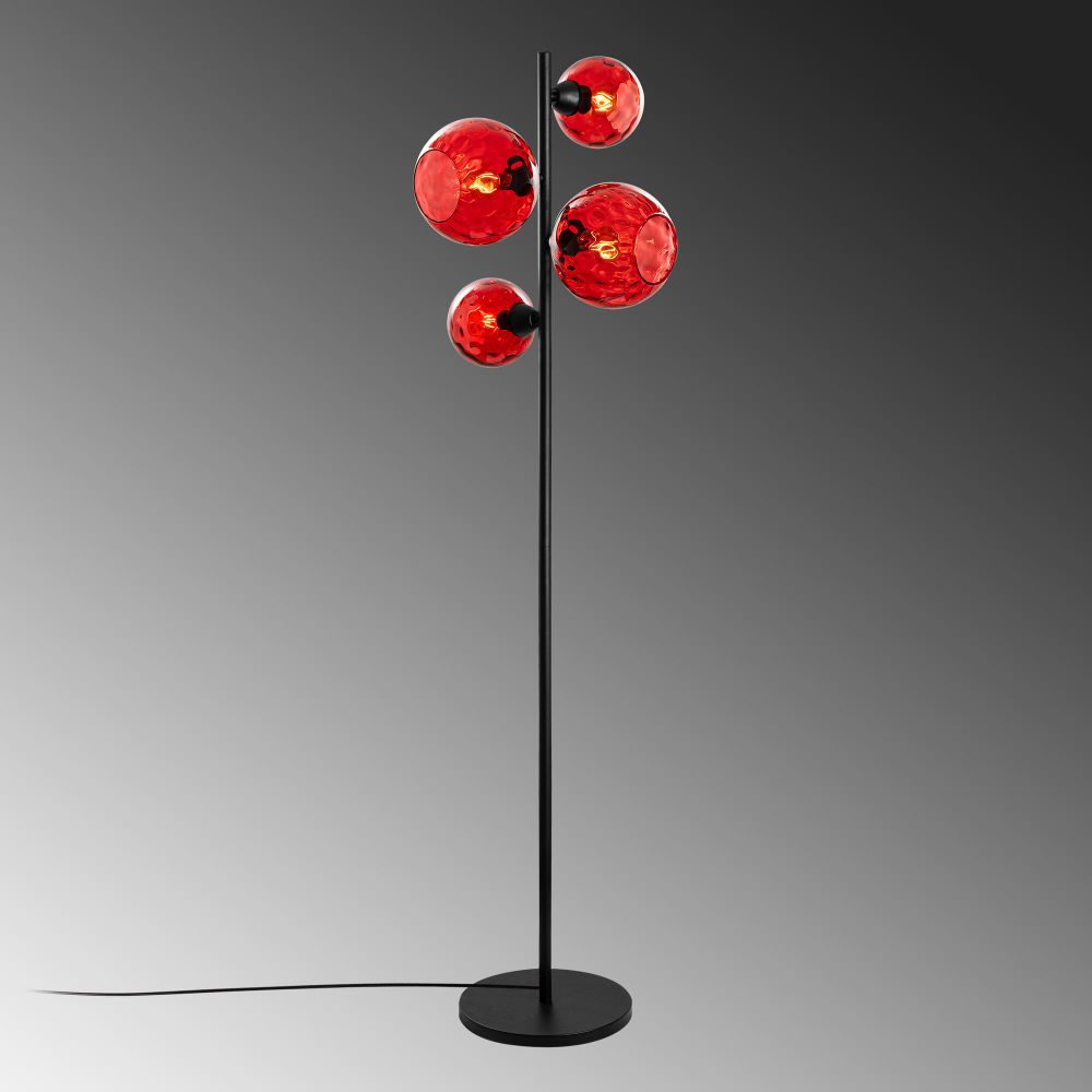 Podna Lampa Benek 20-15-14511 - Crvena i Crna slika 6