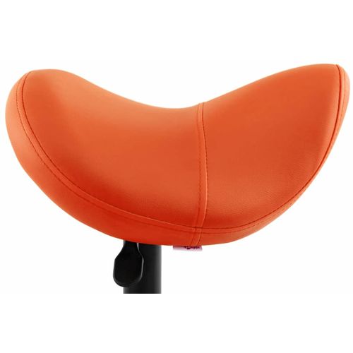 Radni stolac od umjetne kože narančasti slika 19