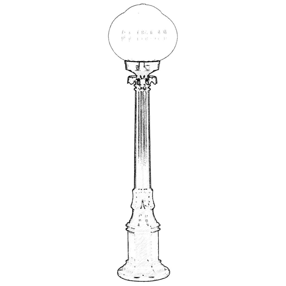 BSU-68187-1BSY-M2-KOP Crno-Bijela Vanjska Podna Lampa slika 2
