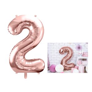 FB1M-2-019R Folijski balon 2 Ružičasto Zlato 86cm