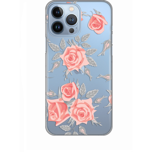 Torbica Silikonska Print Skin za iPhone 13 Pro Max Elegant Roses slika 1