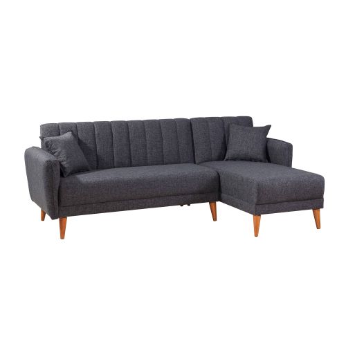 Aqua Coner Right - Tamnosiva kutna sofa na razvlačenje slika 4