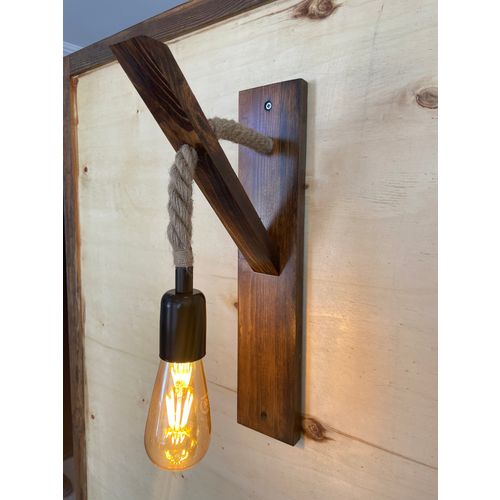 Ahşap Aplik 18 Walnut Wall Lamp slika 5