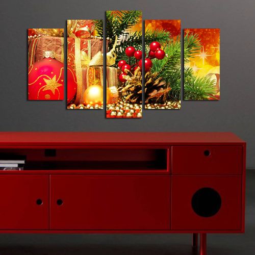 Wallity Ukrasna slika MDF -a (5 komada), 5PMDFNOEL-2 slika 1