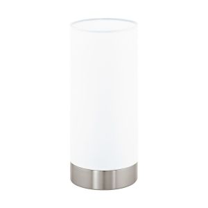 Eglo Damasco 1 stolna/1, e27, 60w, v215, nikl-mat/bijela 