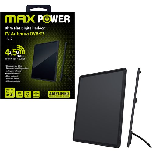 MAXPOWER antena TV s pojačalom HDA-5 UHF+VHF 36db 5G filter slika 1