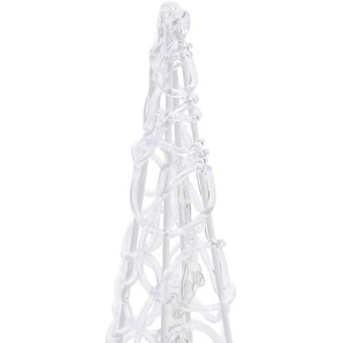 Akrilni ukrasni stožac s LED svjetlima hladni bijeli 90 cm slika 14