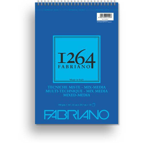 FABRIANO blok 1264 mix media 21x29,7 (a4) 300g 30l spiralni top side 19100643 slika 1