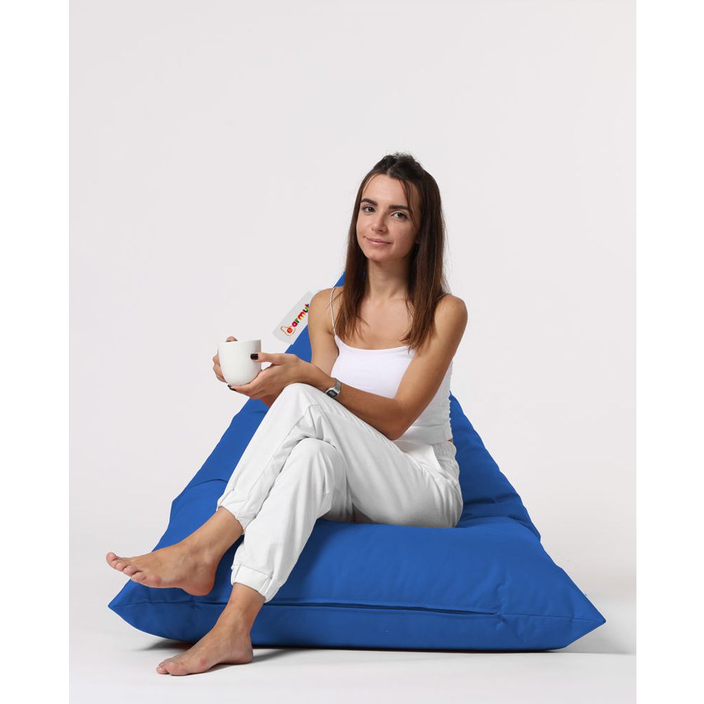 Piramida Veliki Krevet Pouf - Plavi Vrt Bean Bag slika 6