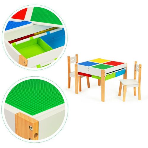 Eco Toys 2u1 drveni rasklopni stol  + 2 stolice  slika 9