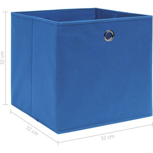 Kutije za pohranu 10 kom plave 32 x 32 x 32 cm od tkanine slika 24