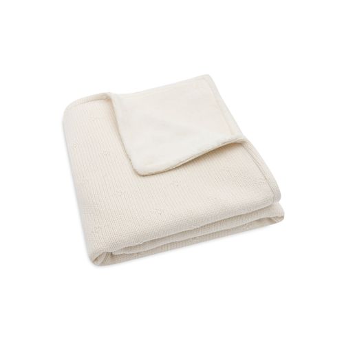 Jollein dekica prekrivač Cradle Cosy Knit 75x100 cm - Ivory/Velvet slika 4