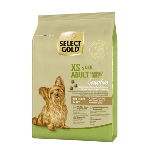 Select Gold Sensitive XS Adult jagnjetina i pirinač 1 kg slika 1