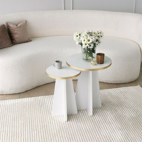Mushroom 2 - Gold, White Gold
White Coffee Table Set slika 3