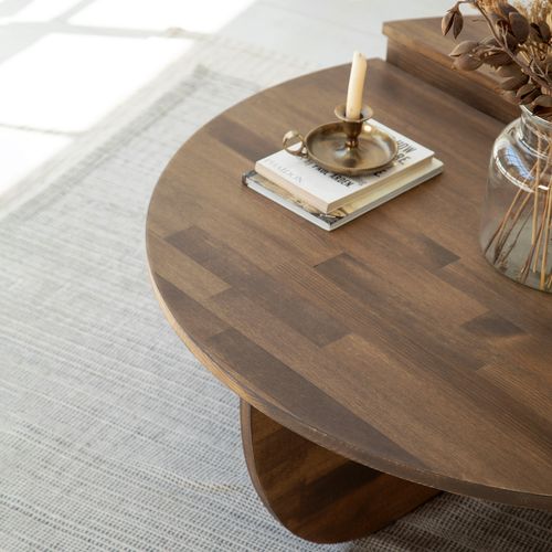 Neptune - Walnut Walnut Coffee Table Set slika 8