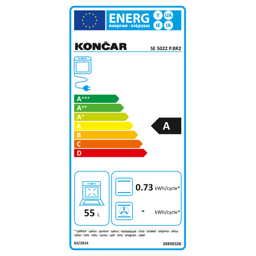 Končar štednjak SE 5022 P.BR2 slika 3