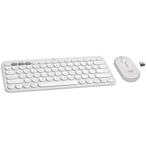 LOGITECH Pebble2 Wireless Combo US tastatura + miš bela slika 5