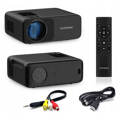 Overmax projektor Multipic 4.2, LED, 200", 4500l, HD 1080p, daljinski, crni slika 8
