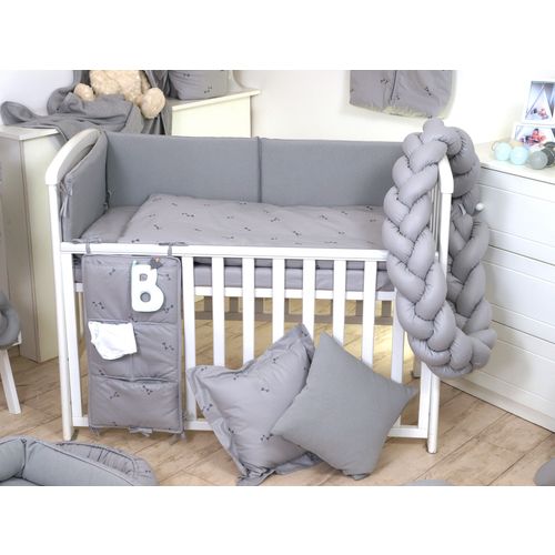 Amy posteljina set 2 elem. Pure Grey (za krevetić 120x60 cm) slika 3