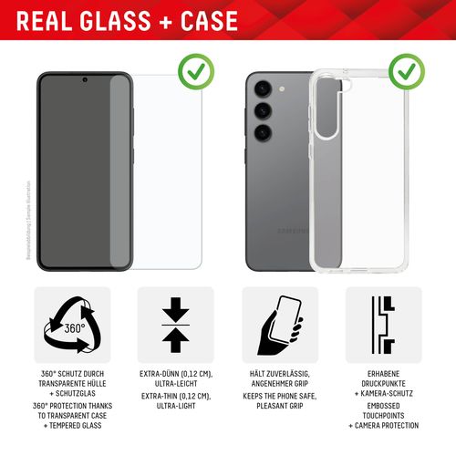 Zaštitno staklo DISPLEX Real Glass 2D za Samsung Galaxy S24, + prozirna maskica (01908) slika 10