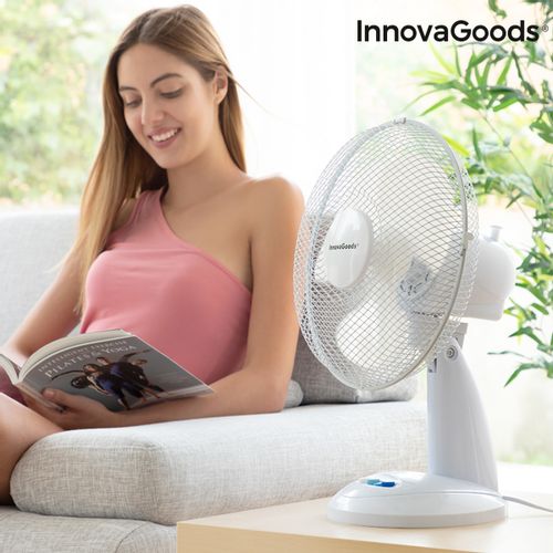 InnovaGoods stolni ventilator Ø 30 cm 35W bijeli slika 3