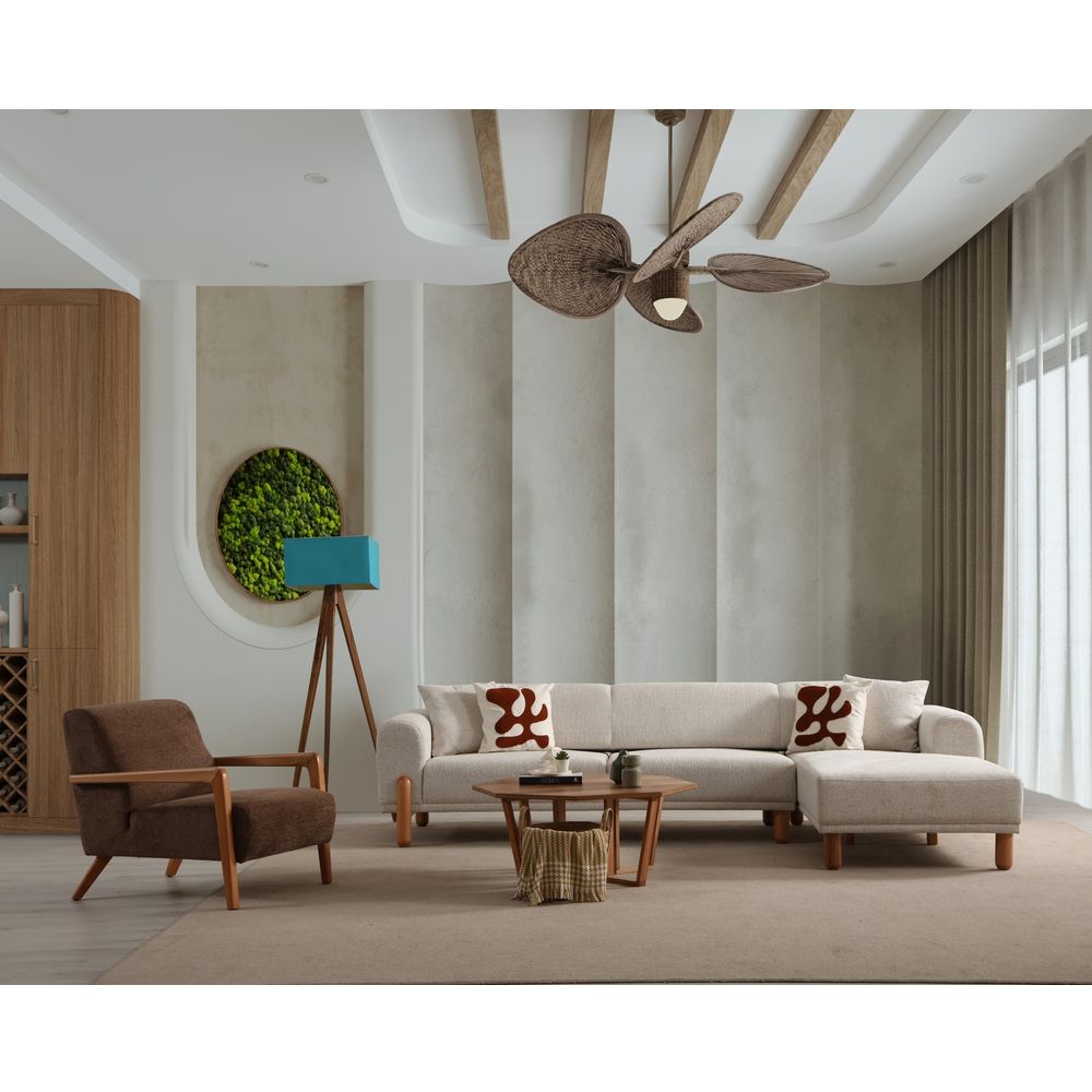 Lyke Right - Krem Kutić Sofa na Razvlačenje slika 3