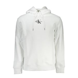 CALVIN KLEIN WHITE MEN'S SWEATSHIRT WITHOUT ZIP