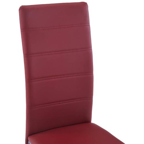 Konzolne blagovaonske stolice od umjetne kože 4 kom crvene slika 23