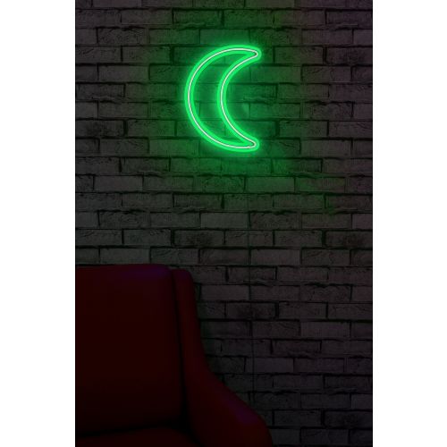 Wallity Ukrasna plastična LED rasvjeta, Crescent - Green slika 3