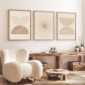 Dekorativna slika u okviru (3 komada) Huhu258 - 50 x 70, boja: višebojna