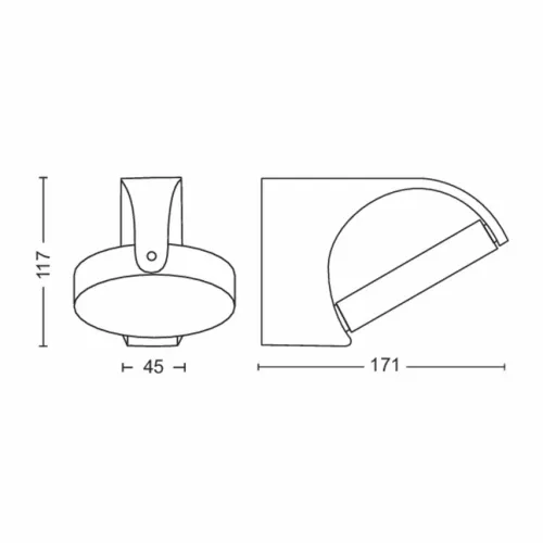 Philips mimoza zidna spoljasnja svetiljka antracit 1x6w 4000 k,929003262401 slika 4