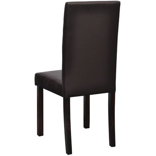 Blagovaonske stolice od umjetne kože 6 kom smeđe slika 3