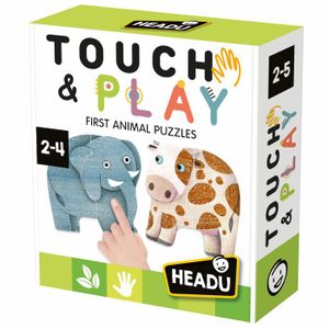 HEADU Edukativne puzzle Touch & Play First Animal Puzzles