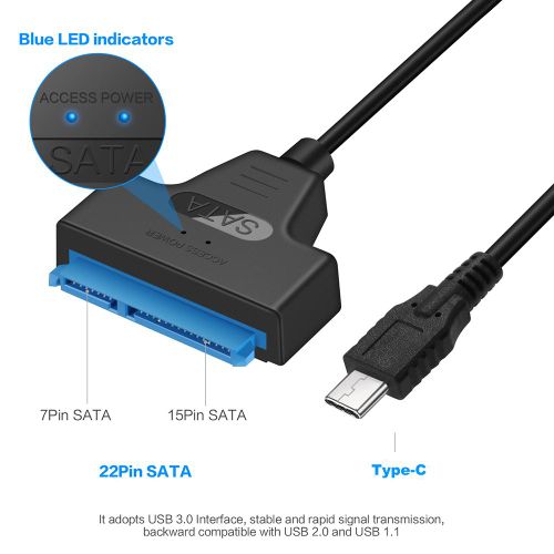 USB C na Sata 22 pin Napojni Kabl NKC-K022 slika 1