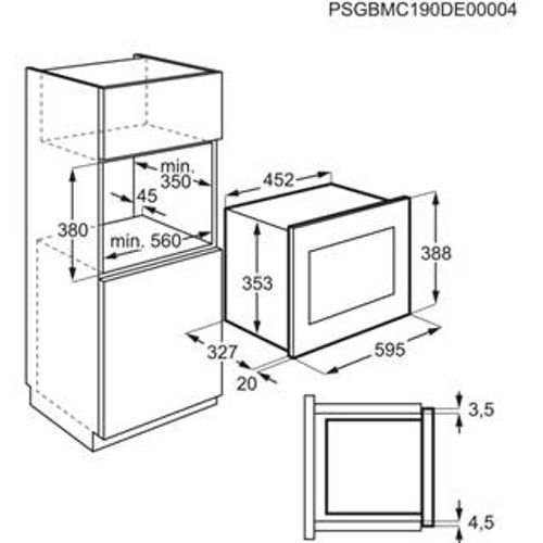 Electrolux ugradbena mikrovalna pećnica LMS2203EMX  slika 5