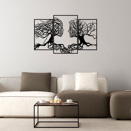 Love Tree Black Decorative Metal Wall Accessory slika 2