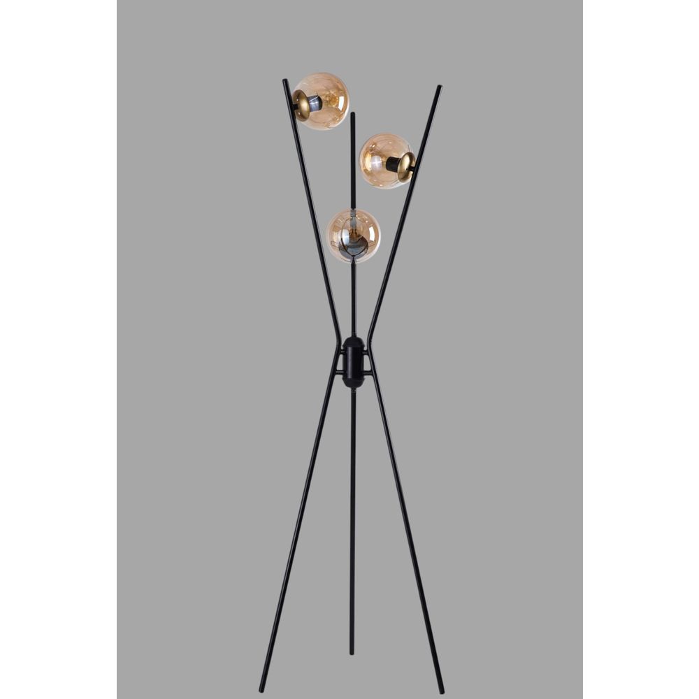 Opviq Podna lampa 898, crna, zlatna, med slika 2