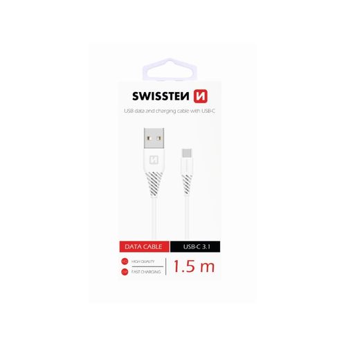 SWISSTEN kabel USB/USB-C, 3.1, 1.5m, bijeli slika 1