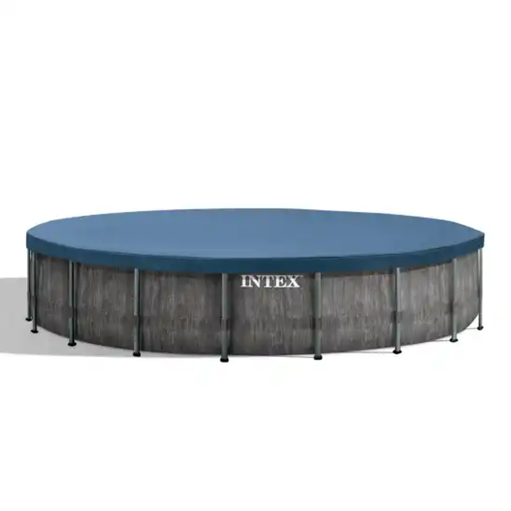 Intex montažni bazen 549x549x122cm Prism Frame, sivo drvo - 26744NP slika 2