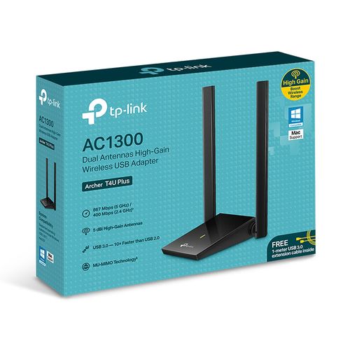 TP-LINK Archer T4U Plus AC1300 Dual Antennas High-Gain Wireless USB Adapter slika 3