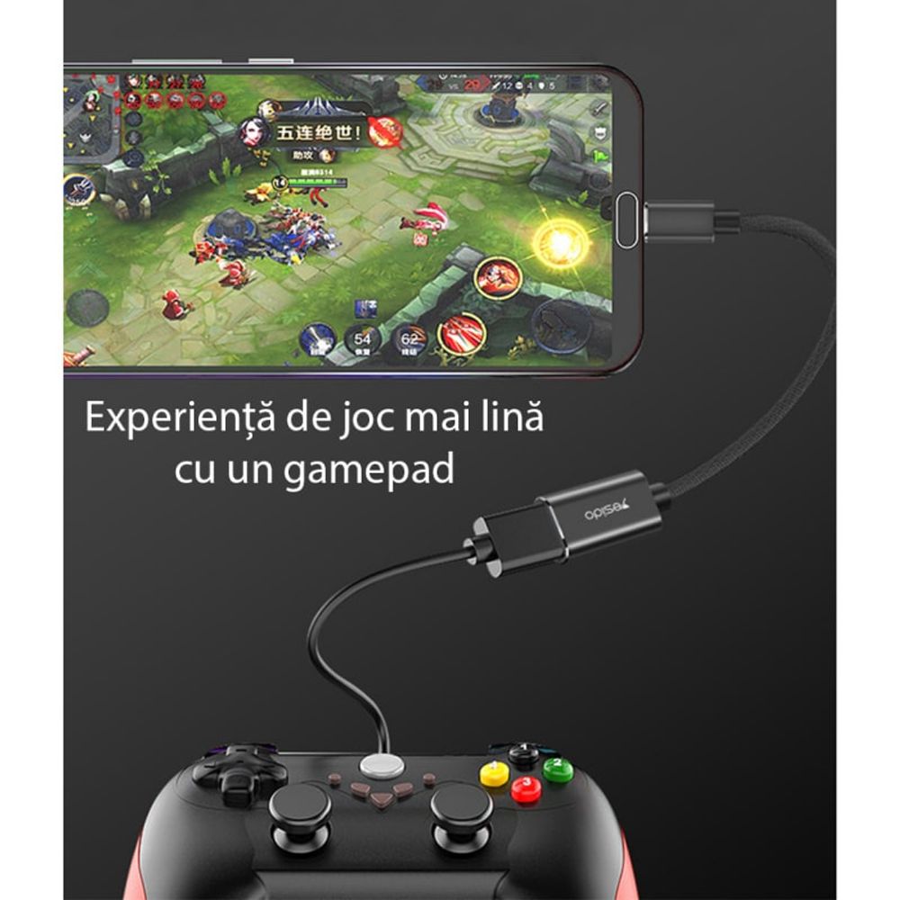 USB-C na USB-A OTG adapter Yesido GS01 crni slika 3